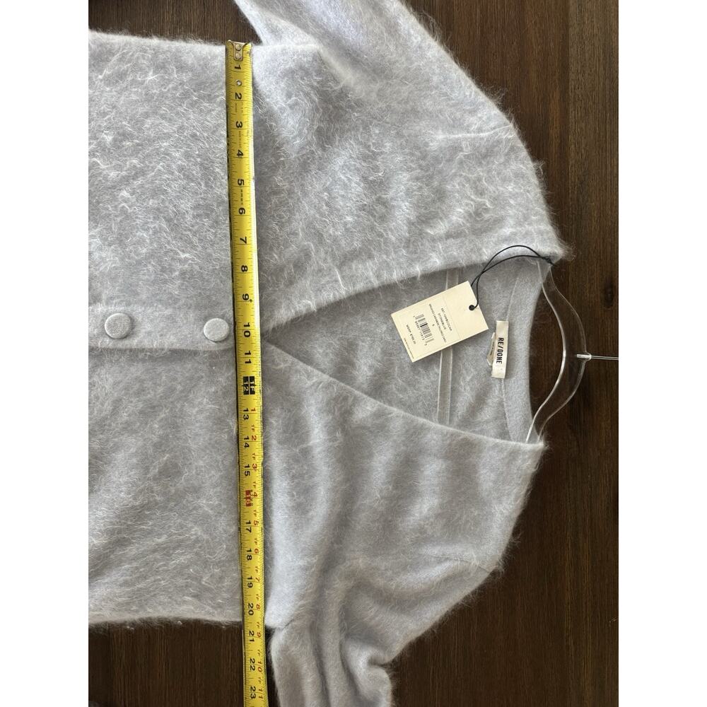 RE/DONE Brushed Cashmere Cardigan Sweater Women’s Small Stone Blue $795 - Picture 8 of 9